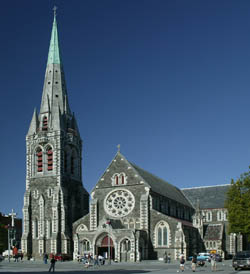 The magnificent Christchurch Cathedral, in Cathedral Square, Christchurch, NEW ZEALAND