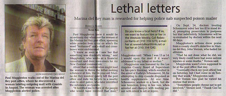 Marina Del Rey newspaper article