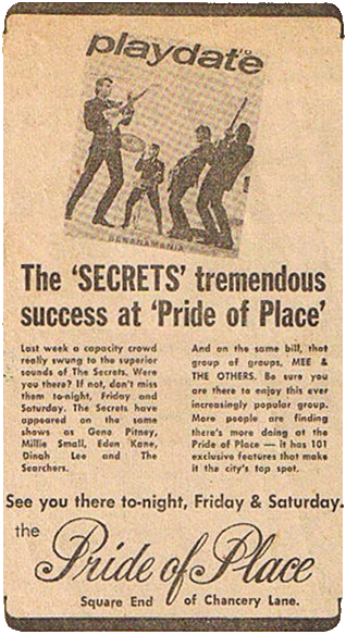 Newspaper advertisement for The Pride of Place